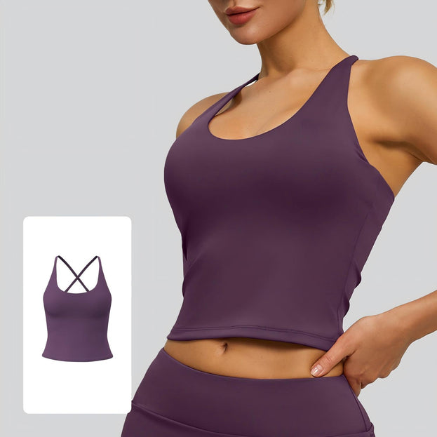 Yoga Vest Sleeveless Sling Sports Underwear for Women