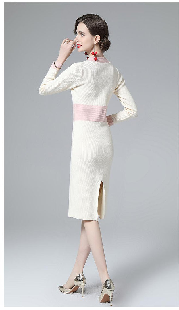 Lower Waist to Show Thin Contrast Color Bottom Gentle Wind Inside Skirt