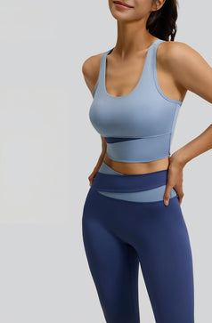 Color-Matched High-Waisted Abdominal-Toning Fitness Yoga Set