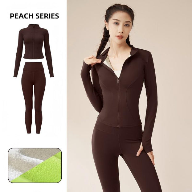 Women's Naked Slim-Fit High Bullet Windproof Fitness Suit