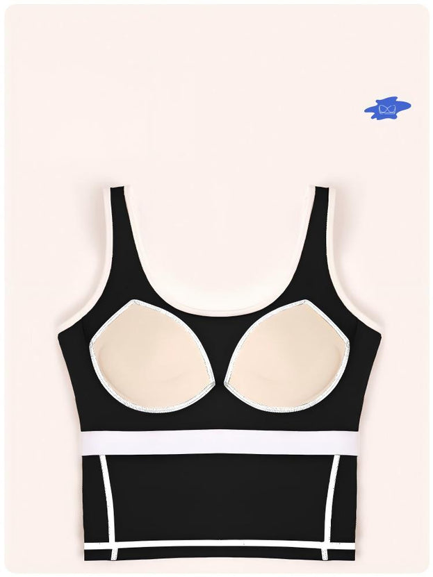 Curved Tank Top – U-Neck High-Elastic Seamless Sports Tank