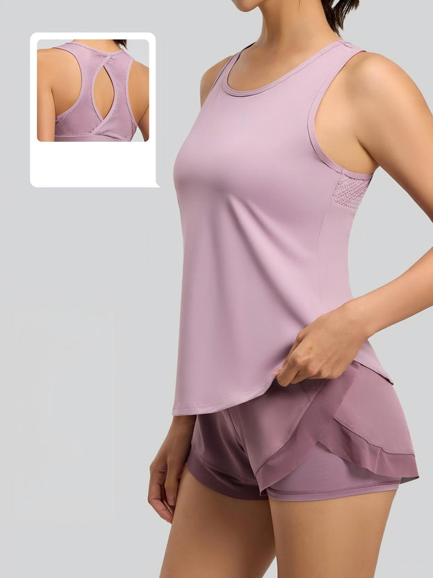 Breathable Sports Vest Mesh Hollow Yoga Clothing for Women