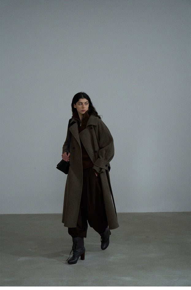 A Classic, Fashionable And Mature Casual Commuter Double-sided Woolen High-count Australian Coat