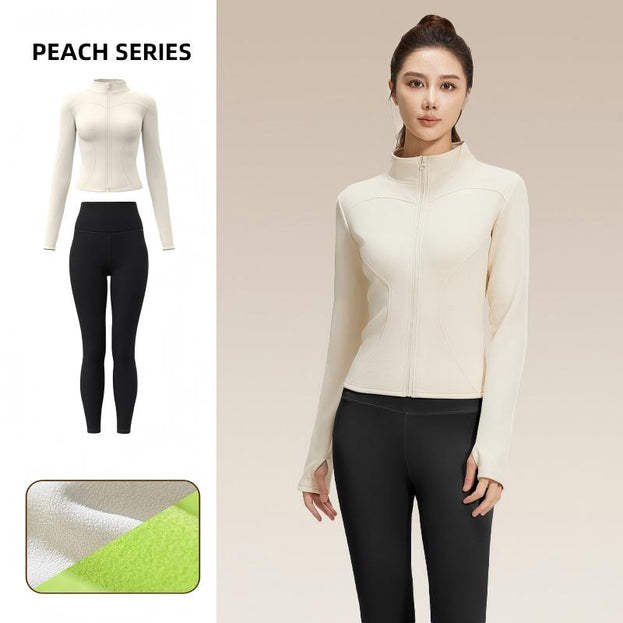 Women's Naked Slim-Fit High Bullet Windproof Fitness Suit