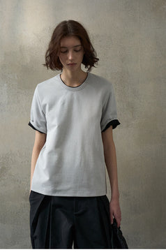 Anti-wrinkle high-twist double-sided commuter casual solid-color women's top