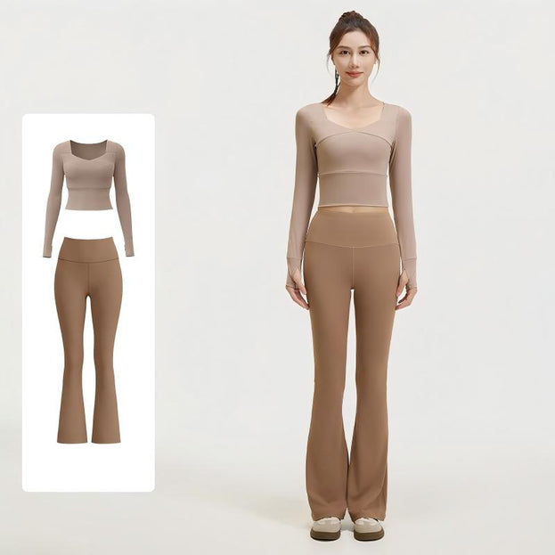 High Elasticity Slimming Fitness High-Waist Yoga Set for Women