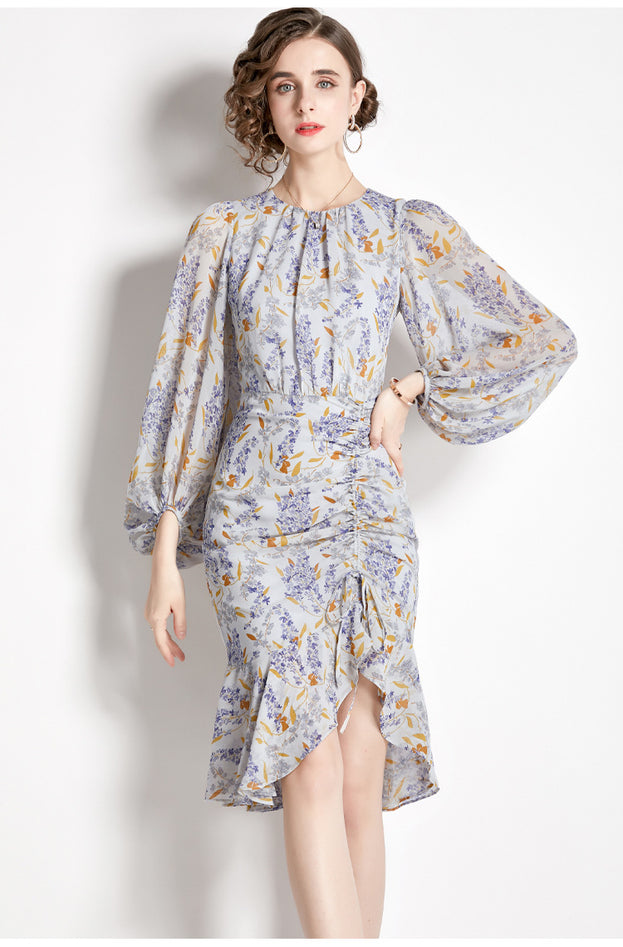 Fish Tail Floral Dress