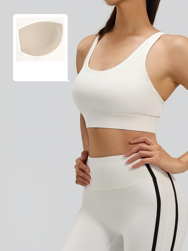 Net Fabric Back-Crossing Motion Yoga Vest