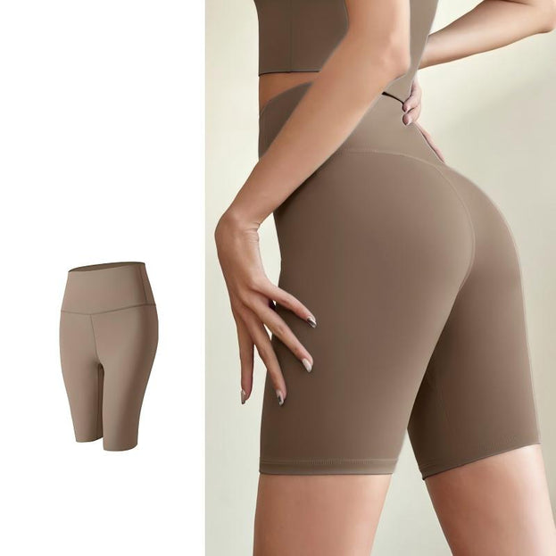 Women's High-Waist Stretchable Sports Tight Yoga Shorts