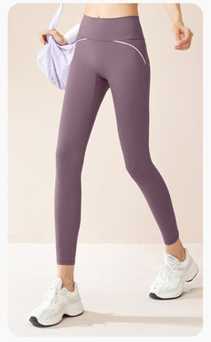 High-Waist Fitness Pants with High Elasticity and Naked Feeling