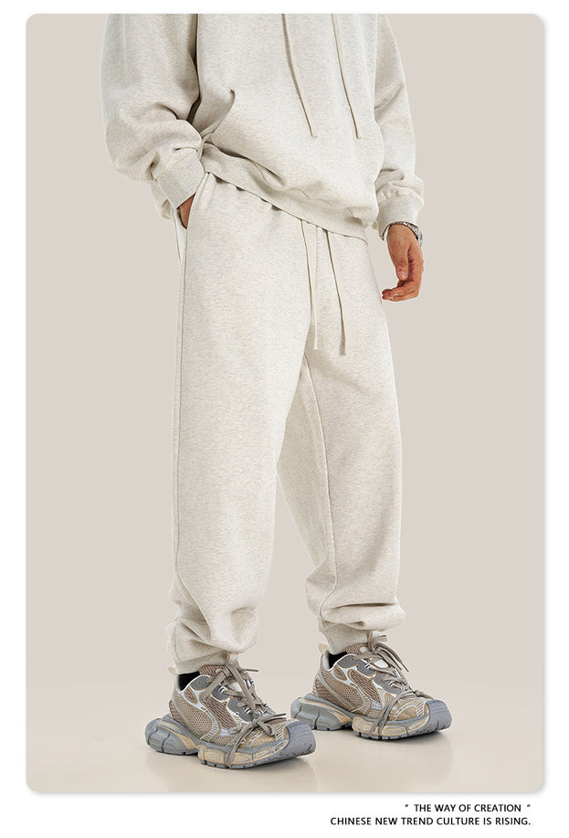 Sporty Drawstring Basic Style Trendy Solid-color Men's Sweatpants