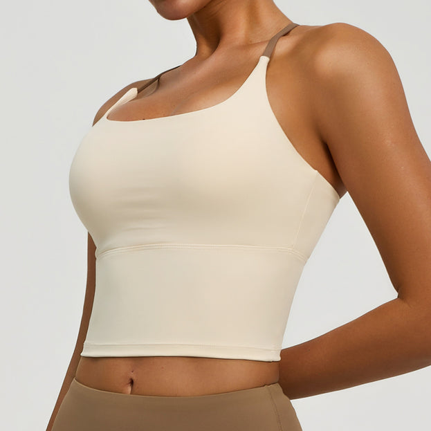 Beautiful Back Cross Strap Naked Sports Vest