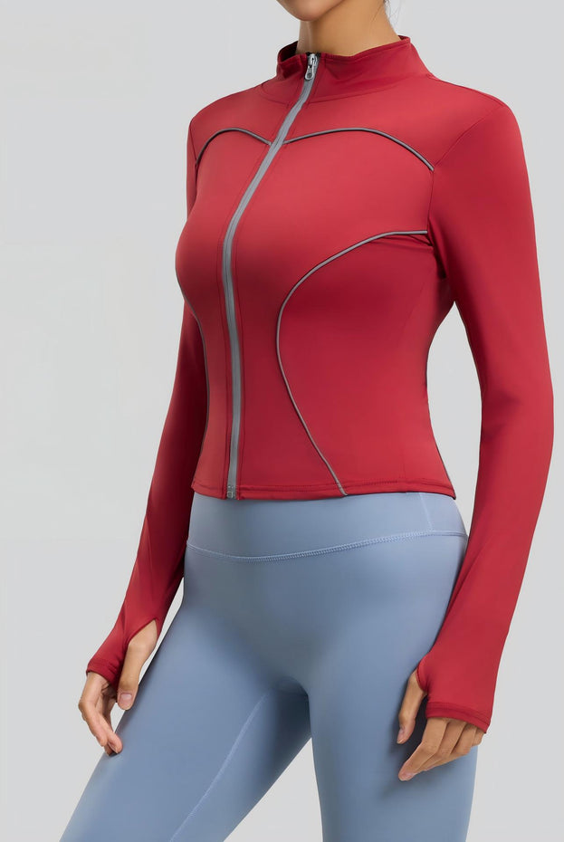 Outdoor Running Collar Windproof Yoga Reflective Sports Jacket