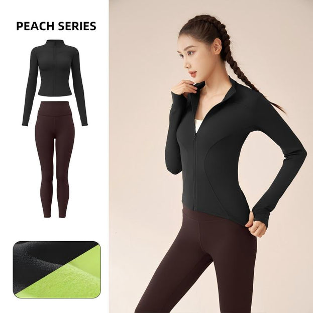 Women's Naked Slim-Fit High Bullet Windproof Fitness Suit