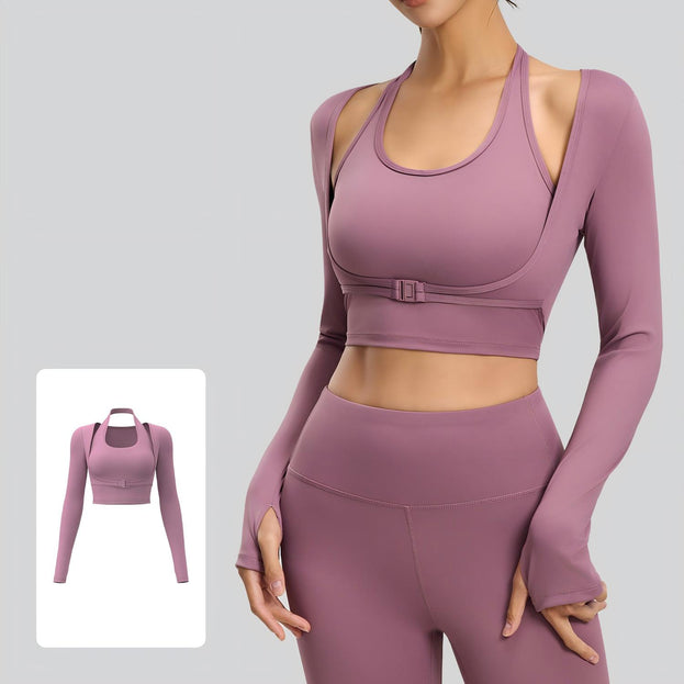Halter Neck Bralette-Inspired Two-Piece Sports Top