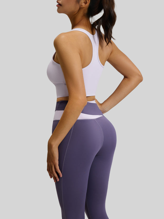 Color-Matched High-Waisted Abdominal-Toning Fitness Yoga Set