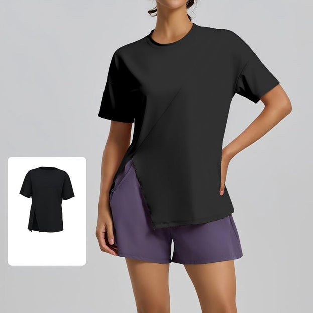 Women's Split Loose Sports Fitness Top