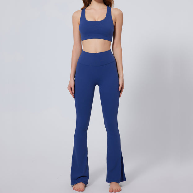 Tight-Fitting Sports Yoga Pants With Flared Legs For Women