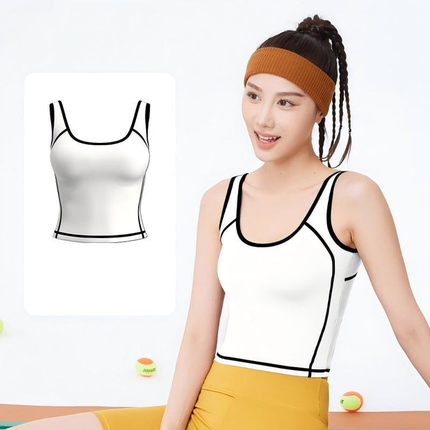 Curved Tank Top – U-Neck High-Elastic Seamless Sports Tank