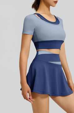Women's Naked Tight Sports Running Fitness Skirt Set