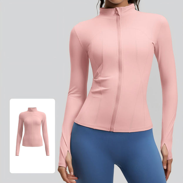 Sporty Figure-Hugging and Sheer Yoga Coat