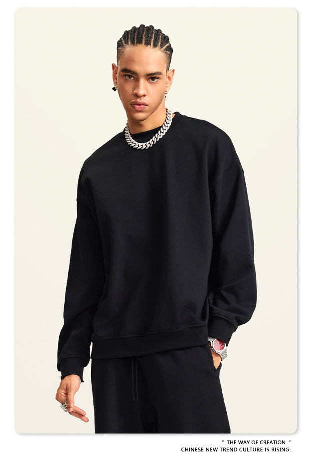 Autumn Solid-color Fashionable And Trendy Commuter Street Style Men's Sweatshirt