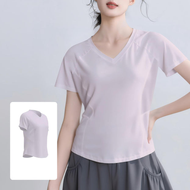 New Back Mesh Style Fitness Yoga Short Sleeves