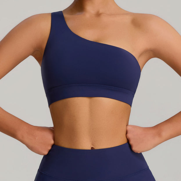 New-Style Women's One-Shoulder Design Tight-Fit Yoga Sports Vest