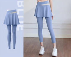 Color-Matched Yoga Fitness High-Waisted Skirt For Women