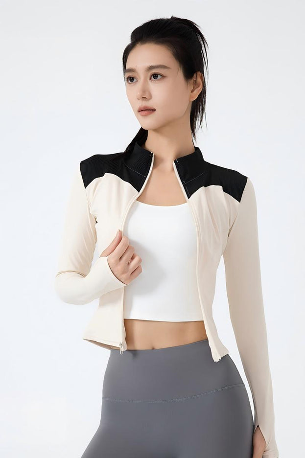 Slimming Tight-Fit Fitness Running Jacket for Women