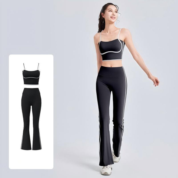 Women's Linear Outdoor Sports High Waist Slimming Suit