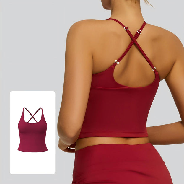 Yoga Vest Sleeveless Sling Sports Underwear for Women