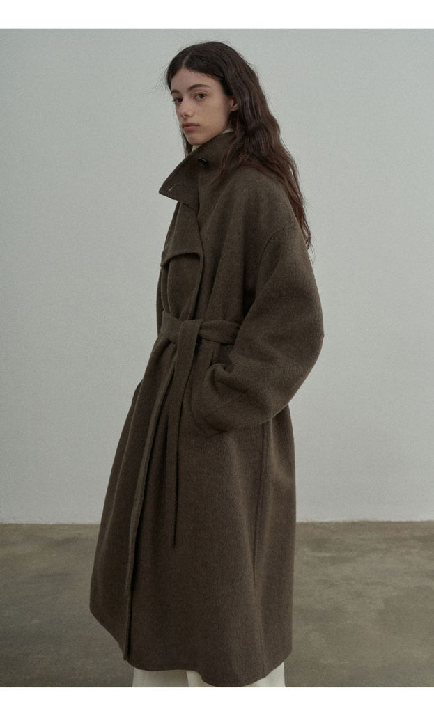 Fashionable, Trendy, Warm, Handmade Alpaca Wool Loose Women Coat