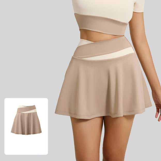 Tight Naked Fake Two-Piece Anti-Light Yoga Culottes