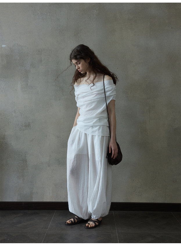 Tencel Drape Air Skirt Pants, Tight Waist, Versatile For Commuting, Casual Women Pant