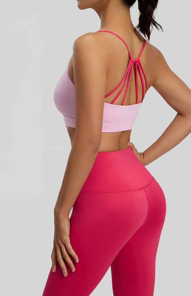 Women's Six Strings Cross Yoga Fitness Bra