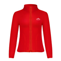 Vertical Collar Zipper Double-sided Fleece Jacket Coat
