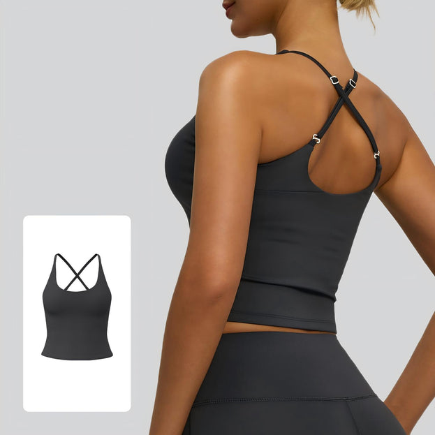 Yoga Vest Sleeveless Sling Sports Underwear for Women