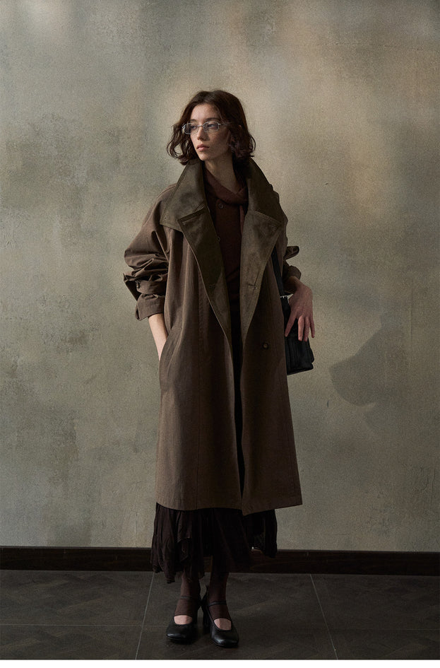 A Fashionable Two-wear, Loose And Long Women's Coat
