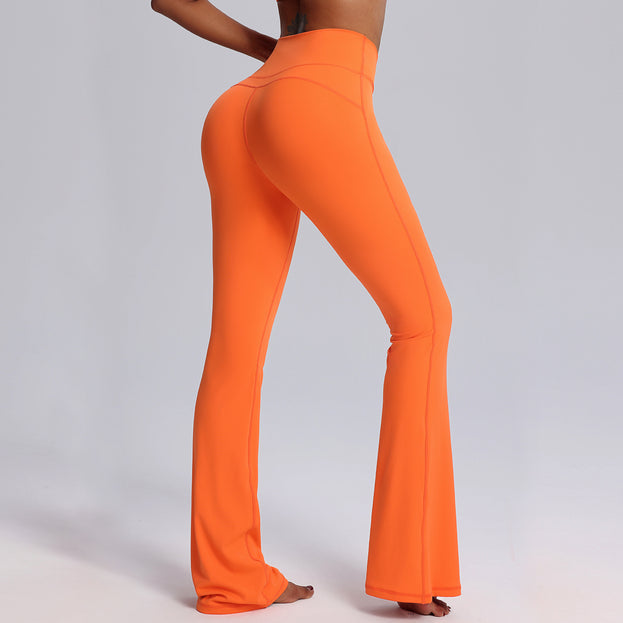 Women's High-Waisted Sporty Tight Wide-Leg Pants