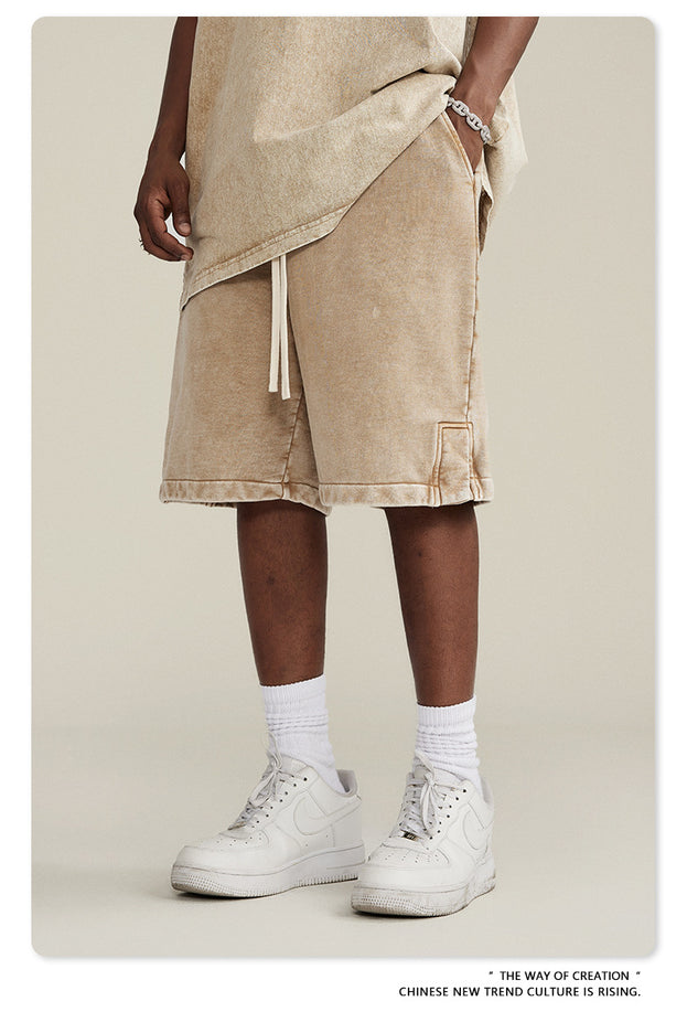 Trendy And Fashionable American Street  Heavy Men's Capre Pants