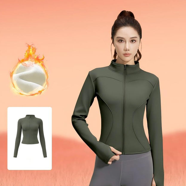 Women's Running and Cycling Sport Yoga Coat with Insulation