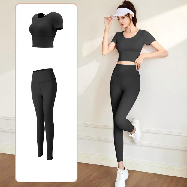 Slimming Fitness Yoga Set with Breast Support for Women