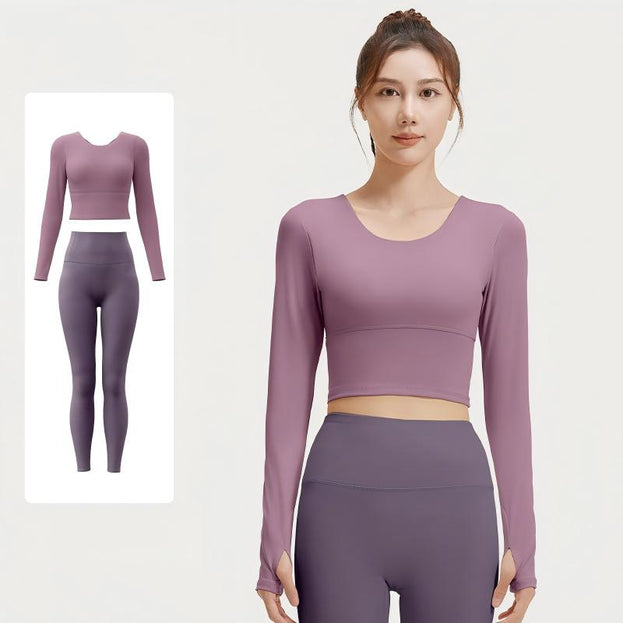 Fall Slimming Nude-Fitting Athletic Yoga Set