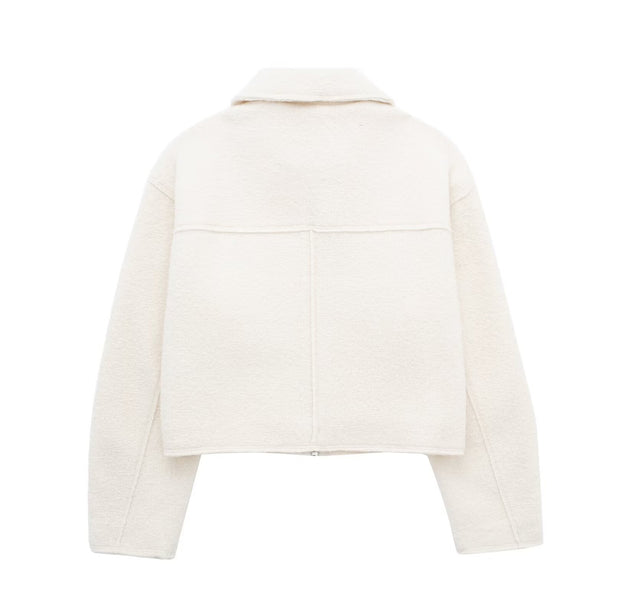 Spring and Autumn Fashionable and Casual Versatile Short Tweed Jacket for Women