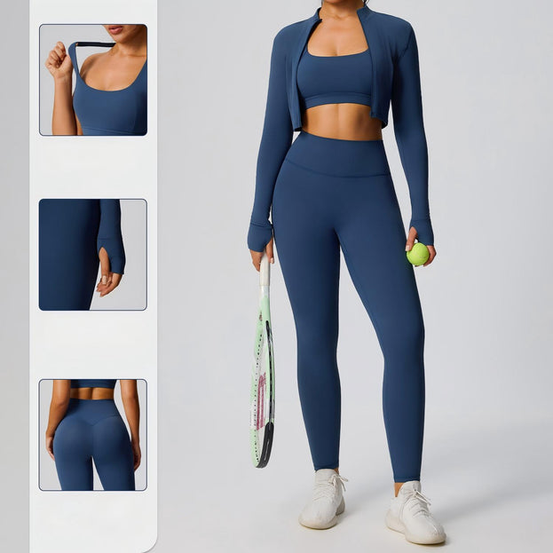 Breathable Tight Elastic Fitness Yoga Set for Women
