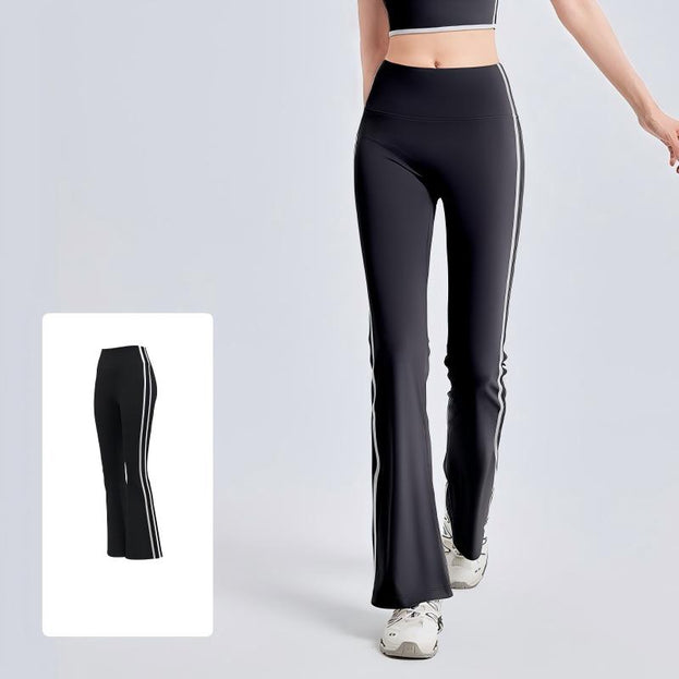 Linear Outdoor Sports Slim High Elastic Yoga Pants