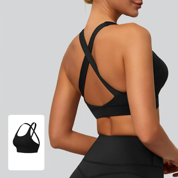 Cross-Detachable High-Elasticity Sports Bra