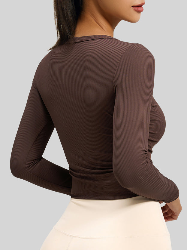 Autumn New Slim-fit Tight Waist Yoga Suit Long Sleeves