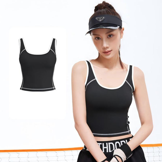Curved Tank Top – U-Neck High-Elastic Seamless Sports Tank